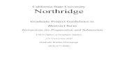 California State University Northridgegraduate project original, creative work w hich does not lend itself to a book format, e.g., paintings, films, or theatrical productions. Even