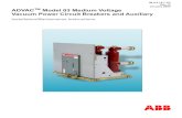 ADVAC Model 03 Medium Voltage Vacuum Power Circuit ...€¦ · sustained during transit. If damage or indication of rough handling is evident, file a damage claim at once with the