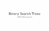 Binary Search Treesckingsf/bioinfo-lectures/bst.pdf · Binary Search Trees • BST Property: If a node has key k then keys in the left subtree are < k and keys in the right subtree