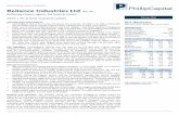 INSTITUTIONAL EQUITY RESEARCH Reliance Industries Ltdbackoffice.phillipcapital.in/Backoffice/Researchfiles/PC_-_RIL_Q1FY1… · on RIL with a target price of Rs.1,160, as the company’s