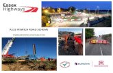 A133 IPSWICH ROAD SCHEME - essexhighways.org · Ipswich Roadnorthhasbeen adjusted to accommodatethe phase 2D piling & construction works and the pedestrian footway around it. This
