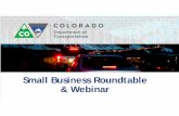 Small Business Roundtable & W bi & Webinar · • September 2015 – Summer 2016. Proposed Small Business Goals: ... Katherine Williams Small Business & Title VI Supervisor Katherine