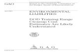 Environmental Liabilities: DOD Training Range Cleanup Cost ... · implications of cleaning up DOD’s training ranges. The military services have not performed complete inventories