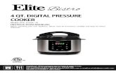 4 QT. DIGITAL PRESSURE COOKER...21. Clean the Filter (17) regularly to keep the cooker clean. 22. NEVER use additional weight on the Pressure Limiting Valve (3) or replace the Pressure