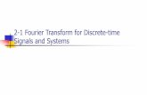 2-1 Fourier Transform for Discrete-time Signals and Systemsnwpu-dsp.com/Lecture_notes/2-1 Frequency and Fourier Transform.pdfFrequency-domain representation for systems and sequences,