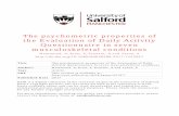 The psychometric properties of the Evaluation of Daily Activity ...usir.salford.ac.uk/id/eprint/42197/7/The psychometric properties of th… · The Evaluation of Daily Activity Questionnaire