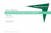 ANALYSIS OF INVESTMENT PERFORMANCE · 2019-12-16 · ANALYSIS OF INVESTMENT PERFORMANCE. 253 +,6725< 1. Maryland Optional Retirement Plan ... of 2015 plan contributions were directed