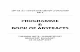 PROGRAMME BOOK OF ABSTRACTS - CeMIA · 10th C1-Inhibitor Deficiency Workshop - 2017 2 10th C1-Inhibitor Deficiency Workshop - 2017 Programme & Book of abstracts Edited by: Róbert