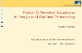 Partial Differential Equations in Image and Surface Processingjhorak/evolene/Rumpf_pres.pdf · Osher, Fedkiw, Level Set Methods and dynamic implicit surfaces Springer, 2003 Sethian,