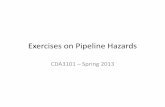 Exercises on Pipeline Hazards · 2013-03-13 · Microsoft PowerPoint - CDA3101-Presentation10.pptx [Read-Only] Author: martin Created Date: 3/13/2013 12:31:16 AM ...