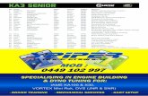 KA3 SENIOR - Karting Australia · 2018-09-19 · KA3 SENIOR No. Name State Chassis Engine Sponsor 2 Mahew MCLEAN VIC Arrow IAME DPEKT, Shayne Piper Race Engines 9 Tayla HEATH SA OTK