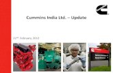 Cummins India Ltd. Update...KPIT Cummins Infosystems Ltd. CTT(I) ReCon CBS/ Others Tata Fleetguard Filters Tata Nelson Engg Ltd. 1962 1967 1987 1989 19981993 1994 1997 20022000 2003