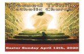 Easter Sunday April 12th, 2020 · 2020-04-06 · 5:00pm—James E. Shannon † Sunday, April 19th, 2020 Acts 2:42-47/1 Pt 1:3-9/Jn 20:19-31 8:00am—Thomas Campbell ♥ 10:00am—Thomas