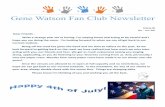 Gene Watson Fan Club Newslettergenewats/images/...May - June, 2020 Volume 68 Gene Watson Fan Club Newsletter Dear Friends - What a strange year we're having. I'm staying home and trying