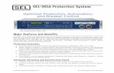 SEL-351A Protection System Data Sheet...2017/08/04  · reactance (Petersen Coil) grounded systems. Over/underfrequency, over/undervoltage, rate-of-change-of-frequency and synchronism-check