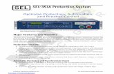 SEL-351A Protection System Data Sheet · 2017-05-18 · reactance (Petersen Coil) grounded systems. Over/underfrequency, over/undervoltage, rate-of-change-of-frequency and synchronism-check