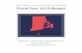 State of Rhode Island and Providence Plantations - Office of Management and Budget Year Budgets/Operating... · 2018-02-02 · Island Capital Plan Fund. The Governor’s FY 2019 budget