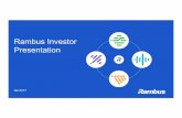Rambus Investor Presentation Q2 2017s22.q4cdn.com/.../Rambus_Investor_Presentation_Q2_2017.pdf · 2017-05-26 · Q2 2017. 2 Safe Harbor for Forward-Looking Statements ... Diversified