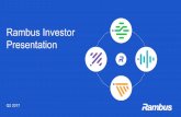 Rambus Investor Presentation Q2 2017s22.q4cdn.com/.../rambus-investor-presentation-q2-2017.pdf · 2017-07-12 · Diversified offering with continued focus on invention and licensing
