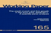 The credit crunch and firm growth in the euro area: 2005-2011. A quantile panel … · 2019-09-12 · A quantile panel analysis. BANK OF GREECE Economic Research Department – Special