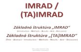IMRAD / (TA)IMRAD - Webnodefiles.spvikendovi.webnode.sk/200000063-96af797a99/imrad... · 2013-03-30 · IMRAD / (TA)IMRAD . Základná štruktúra „[TA]IMRAD“ (T. itle – A.