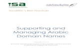 Supporting and Managing Arabic Domain Names and Managing...SaudiNIC’s Best Practices Supporting and Managing Arabic Domain Names August 2017, Ver. 1.0 The intention of this best