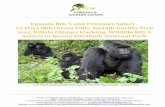 12 days - uganda holiday - Amazon S3 · tour, Kibale Chimps tracking, Wildlife BIG 5 Safaris in Queen Elizabeth National Park Gorillas and Wildlife Safaris LTD (Members of the Association
