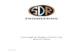 Carriage & Wagon Parts List March 2020€¦ · carriage and wagon components, South Devon Railway Engineering Ltd are pleased to offer a selection of components for the restoration