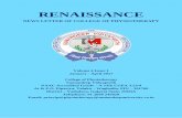 NEWS LETTER OF COLLEGE OF PHYSIOTHERAPY...RENAISSANCE NEWS LETTER OF COLLEGE OF PHYSIOTHERAPY Volume 6 Issue 1 January - April 2017 College of Physiotherapy Sumandeep Vidyapeeth NAAC