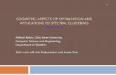GEOMETRIC ASPECTS OF OPTIMIZATION AND APPLICATIONS TO SPECTRAL …helper.ipam.ucla.edu/publications/sal2016/sal2016_12604.pdf · 2016-02-16 · GEOMETRIC ASPECTS OF OPTIMIZATION AND