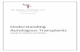Understanding Autologous Transplants · 2019-05-15 · Understanding Autologous Transplants 7 The information in this guide should not be construed as medical advice. Please consult