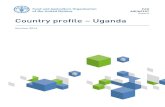 Country profile Uganda1 Uganda GEOGRAPHY, CLIMATE AND POPULATION Geography Uganda is a landlocked country in Eastern Africa located at the equator. It has a total area of 241 550 km2,