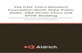 The CSU, Chico Research Foundation North State …...Radio, DBA KCHO-Chico and KFPR-Redding Financial Statements and Supplemental Information Years Ended June 30, 2018 and 2017 The