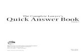 The Complete Lawyer’s Quick Answer Book … · The Complete Lawyer’s Quick Answer Book Minnesota Continuing Legal Education 2550 University Avenue West, Suite 160-S Saint Paul,