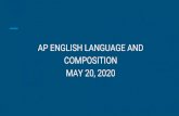 AP ENGLISH LANGUAGE AND COMPOSITION MAY 20, 2020 · AP Online Classroom (extra FRQ practices available) College Board AP YouTube Review Channel Extra Help Sessions . Room Set-Up Clean