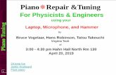 Piano Repair &Tuning - Virginia Techkimballton/home/pub/piano/piano-19.pdfby counting ‘beats’. Octave (2/1) Back to pianos: what an ‘aural’ piano tuner does… 18 Piano Tuning