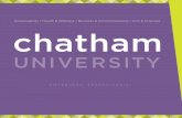 Health & Wellness • Business & Communications • Arts & Sciences - Chatham … · 2020-04-14 · The Chatham Plan The Chatham Plan reflects a promise that Chatham makes to its