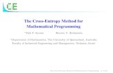 The Cross-Entropy Method for Mathematical Programming · Multi-Extremal Continuous Optimization Pattern Recognition, Clustering and Image Analysis Production Lines and Project Management