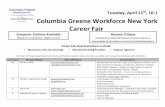 Columbia Greene Workforce New York Career Fair Seeker Handout FINAL 2017.pdfthTuesday, April 11 , 10-1 Columbia Greene Workforce New York Career Fair Resume Critique Provided by: Career
