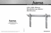 LCD-/LED-/Plasma Wandhalterung»Basic« WallBracket · HOME ENTERTAINMENT 00 All listed brands are trademarksof the corresponding companies. Errors and omissions excepted, 049542/01.10