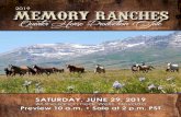 Quarter Horse Production Sale - Memory Ranches...Quarter Horse Production Sale 2019 SATURDAY, JUNE 29, 2019 At the ranch near Wells, Nevada Preview 10 a.m. • Sale at 2 p.m. PST