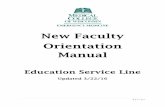 New Faculty Orientation Manual · Education Service Line – Primary Contacts.....6 . Faculty Expectations .....7
