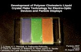 Development of Polymer Cholesteric Liquid Crystal Flake ... · *Polysiloxane materials provided by Dr. F. Kruezer, Wacker-Chemie, Consortium für Electrochemische Industrie GmbH.