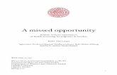 A missed opportunityuu.diva-portal.org/smash/get/diva2:1105505/FULLTEXT01.pdf · 2017-06-04 · A missed opportunity Asylum seekers’ experiences of health screening for migrants