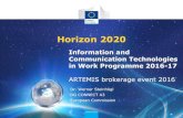 Horizon 2020 - Artemis-IA...•Startup Europe for growth and Innovation Radar (12 M€) •Innovation procurement networks (4 M€) •Pre-commercial procurement open (4 M€) •Open