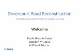 Dovercourt Road Reconstruction - Toronto€¦ · southwest corners 3. Repainting stop bar and crosswalk 4. Tactile plate installation Both curb extensions and corner radii reductions
