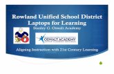 Rowland Unified School District Laptops for ... - 1.cdn.edl.io€¦ · Macbook Air 13.3”, 1.6 GHz, Intel I5 Processor, 64 GB serial Solid State, 2 GB RAM ! The iLife and iWork Suites,