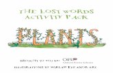 The Lost Words Activity Pack · we planned to produce a series of workshops inspired by The Lost Words by Robert Macfarlane and Jackie Morris. Due to the coronavirus outbreak in the