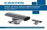 Point of Use Valves (BPU Series) - Carten Controlsinnovative design ensures a high flow capacity suitable for bioreactors, fermenters, process lines, WFI systems, formulation tanks,