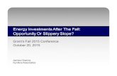Energy Investments After The Fall: Opportunity Or Slippery ......Big Oil Is Pumping Negative Cash Flow • Cash flow after distributions is negative – Distributions support stock